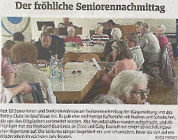 Seniorennachmittag, Halterner Zeitung,  5. April 2025